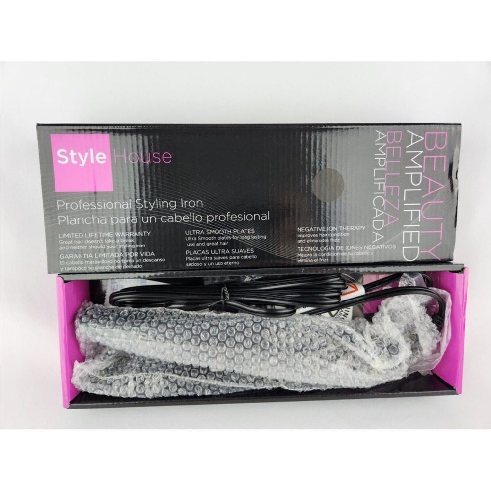 NEW Style House Beauty Amplified Style Ceramic Flat Iron Hair Straightener 1.25”